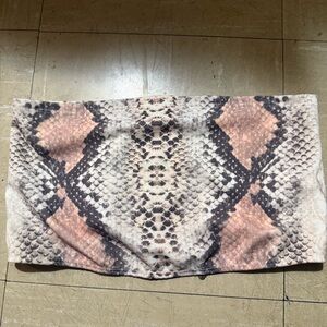 Fashion Nova Snake Print Tube Top